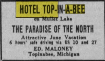 Hotel Top-In-A-Bee - May 1936 Ad